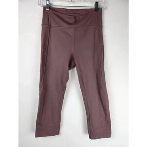 Lululemon In Movement Crop Purple Leggings Size 8.